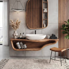 Handcrafted Live Edge Vanity, solid wood, built to order