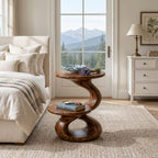 Minimalist Open Shelf Side Table Villa, solid wood, built to order