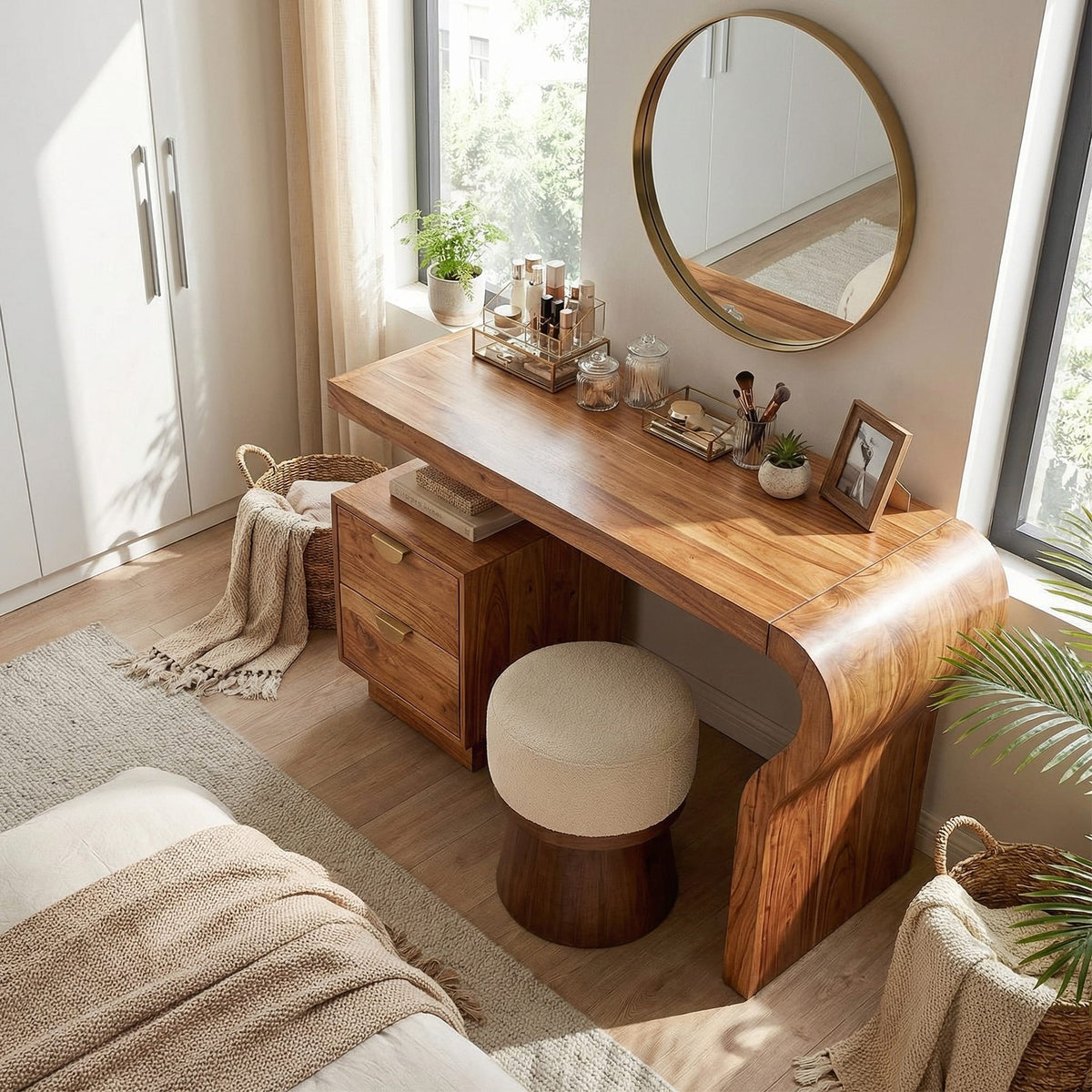 Minimal Modern Makeup Vanity