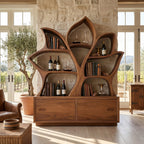 Mid Century Library Bookshelf, solid wood, built to order