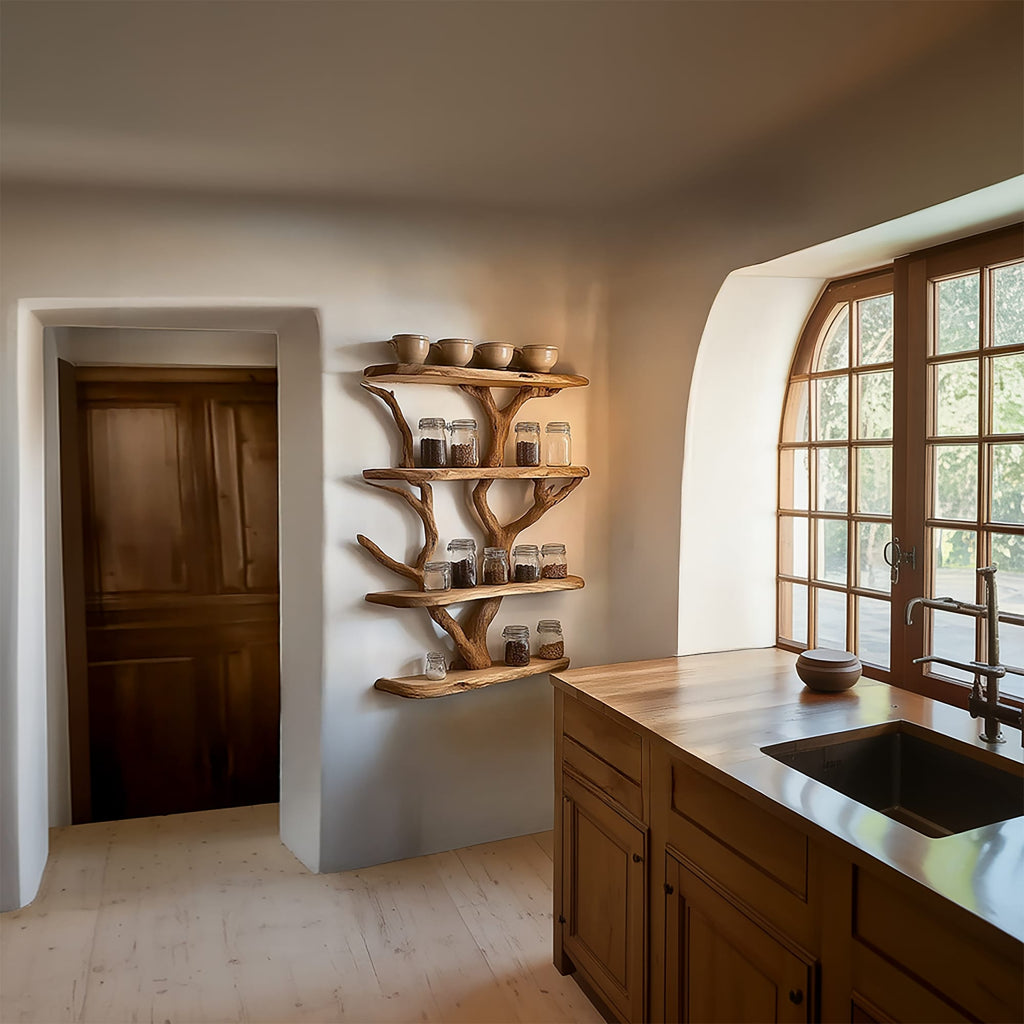 Floating Pantry Wall Shelf