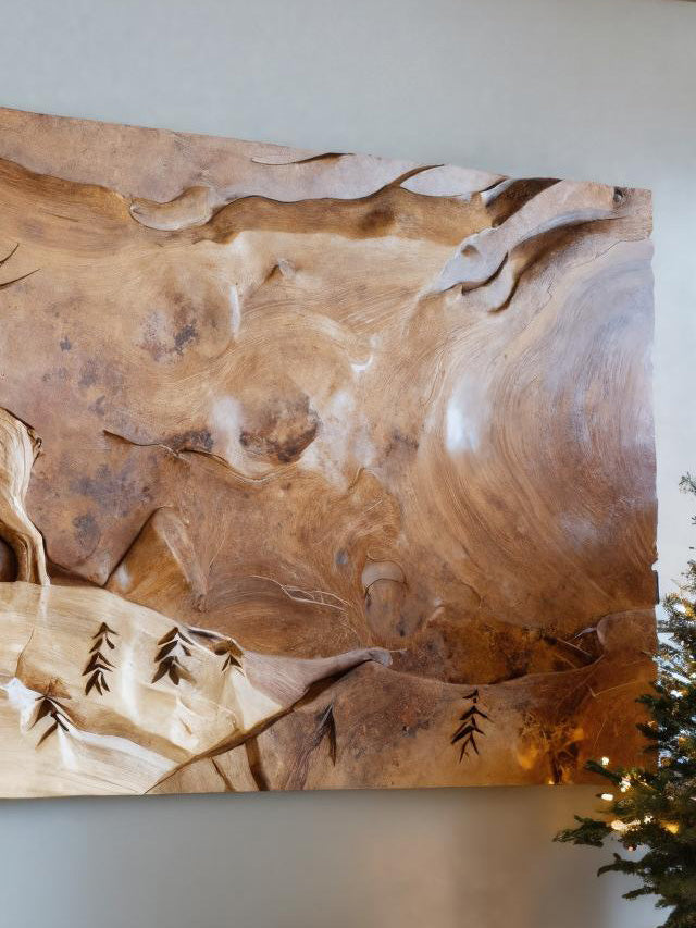 Carved Deer Wall Art