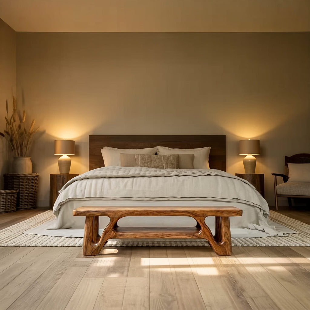 Sculptural Window Headboard