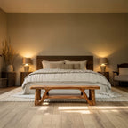 Sculptural Window Headboard