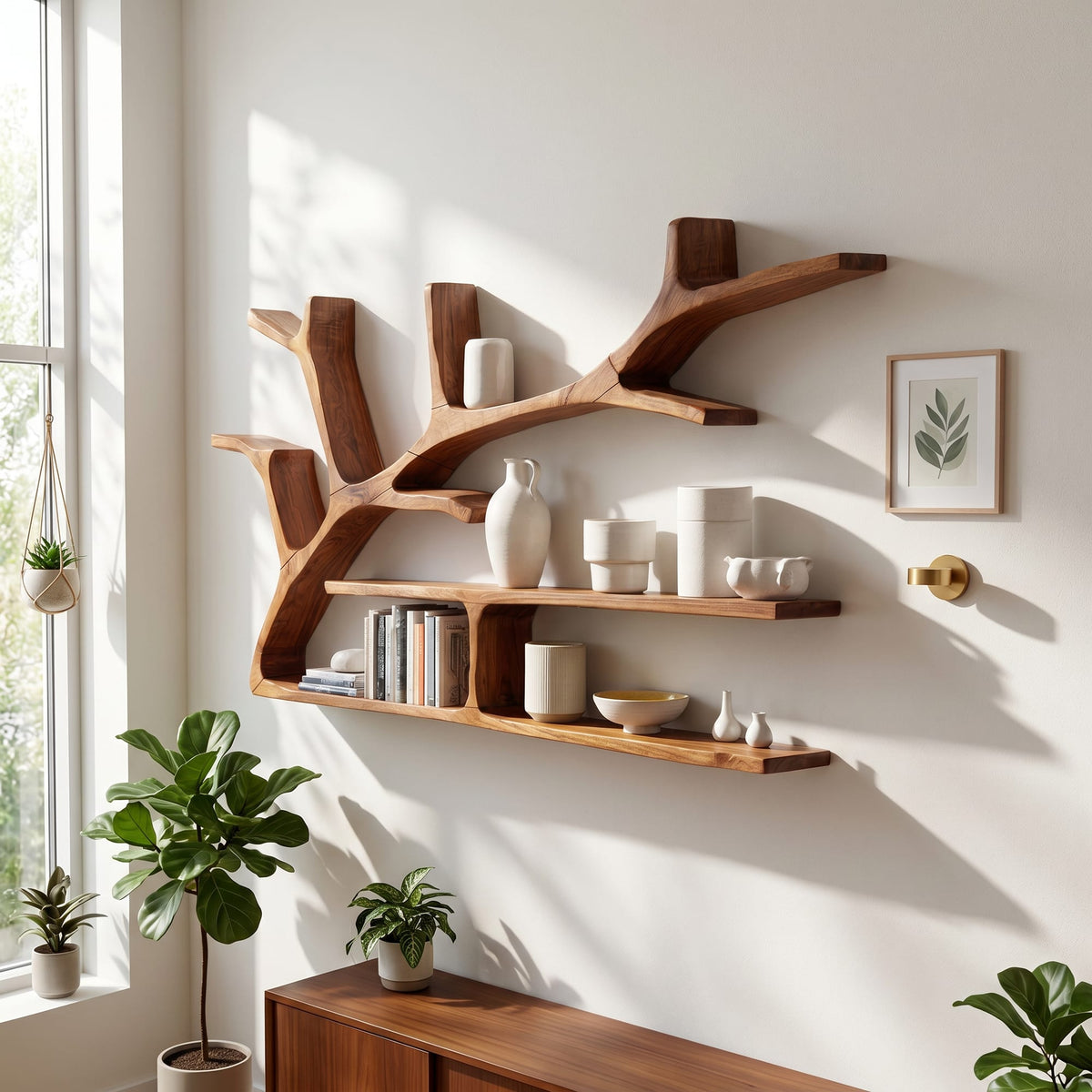Tree Branch Floating Shelf
