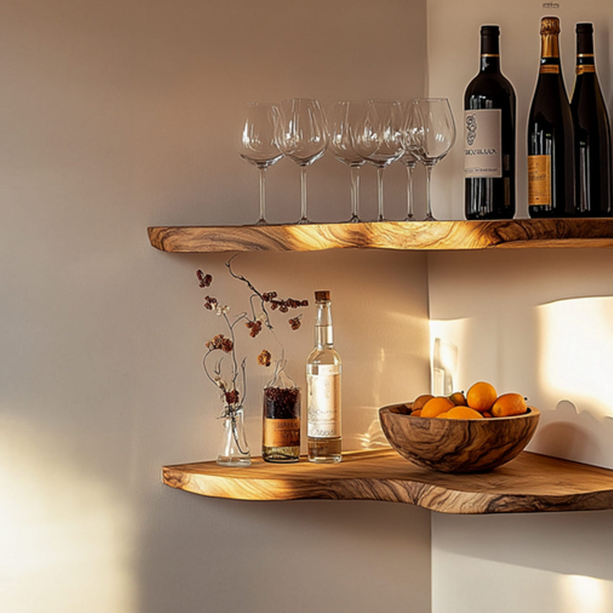 Handmade Floating Shelves Home and Office Decor Housewarming Gifts, solid wood, built to order
