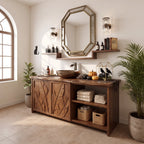 Handcrafted Bathroom Vanity Wellness Suite, solid wood, built to order