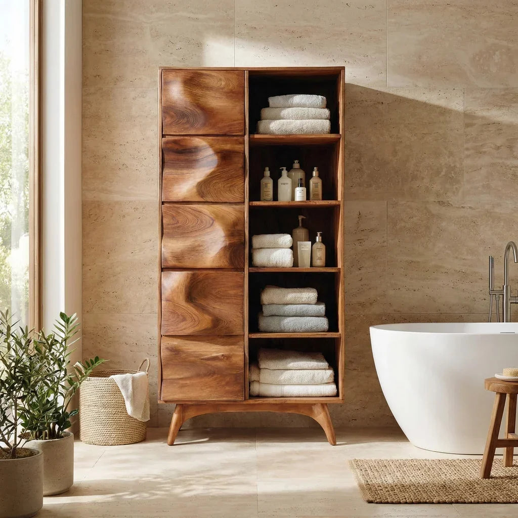 Sculpted Bathroom Bath Shelf