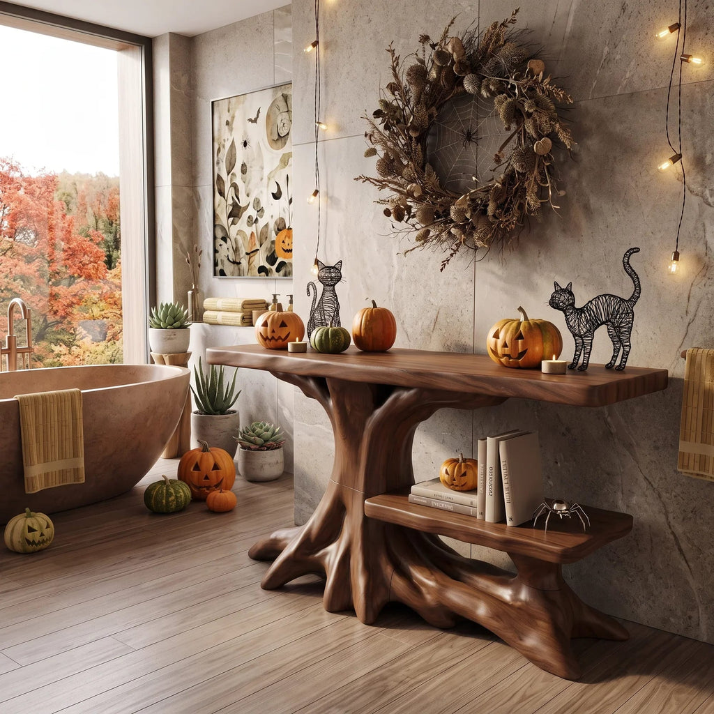Farmhouse Entryway Console Table Foyer, solid wood, built to order