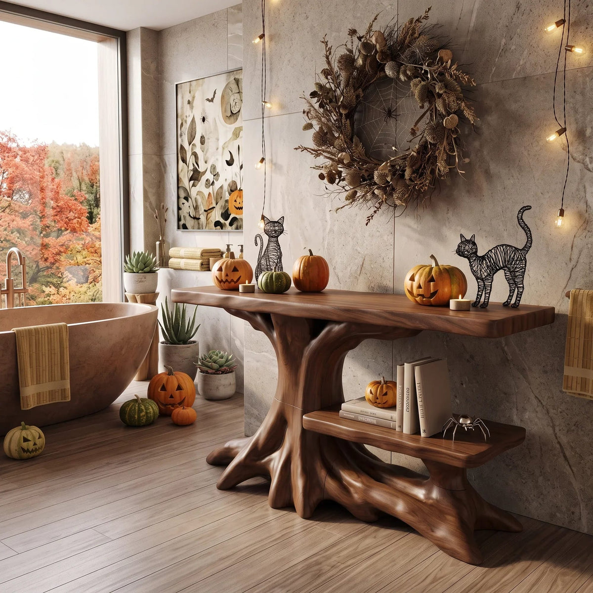Farmhouse Entryway Console Table Foyer, solid wood, built to order