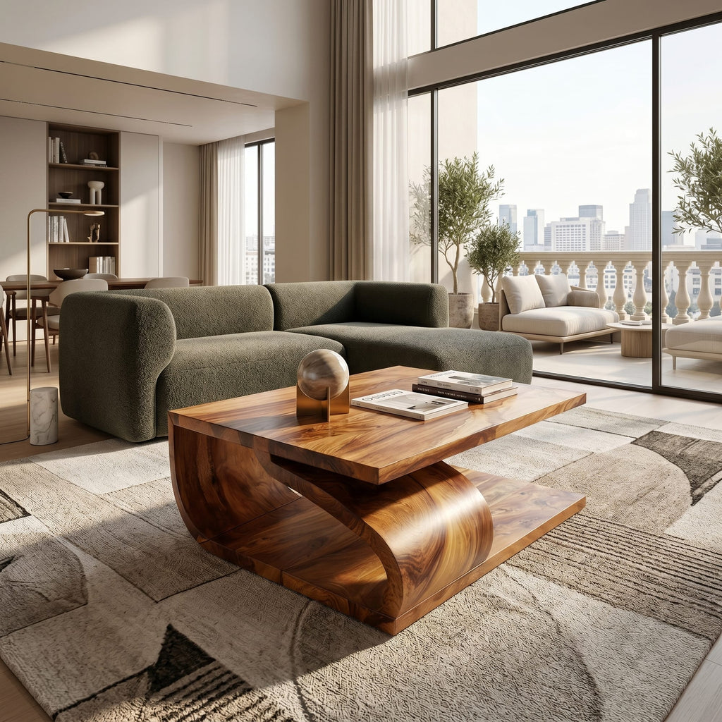 Curved Apartment Coffee Table