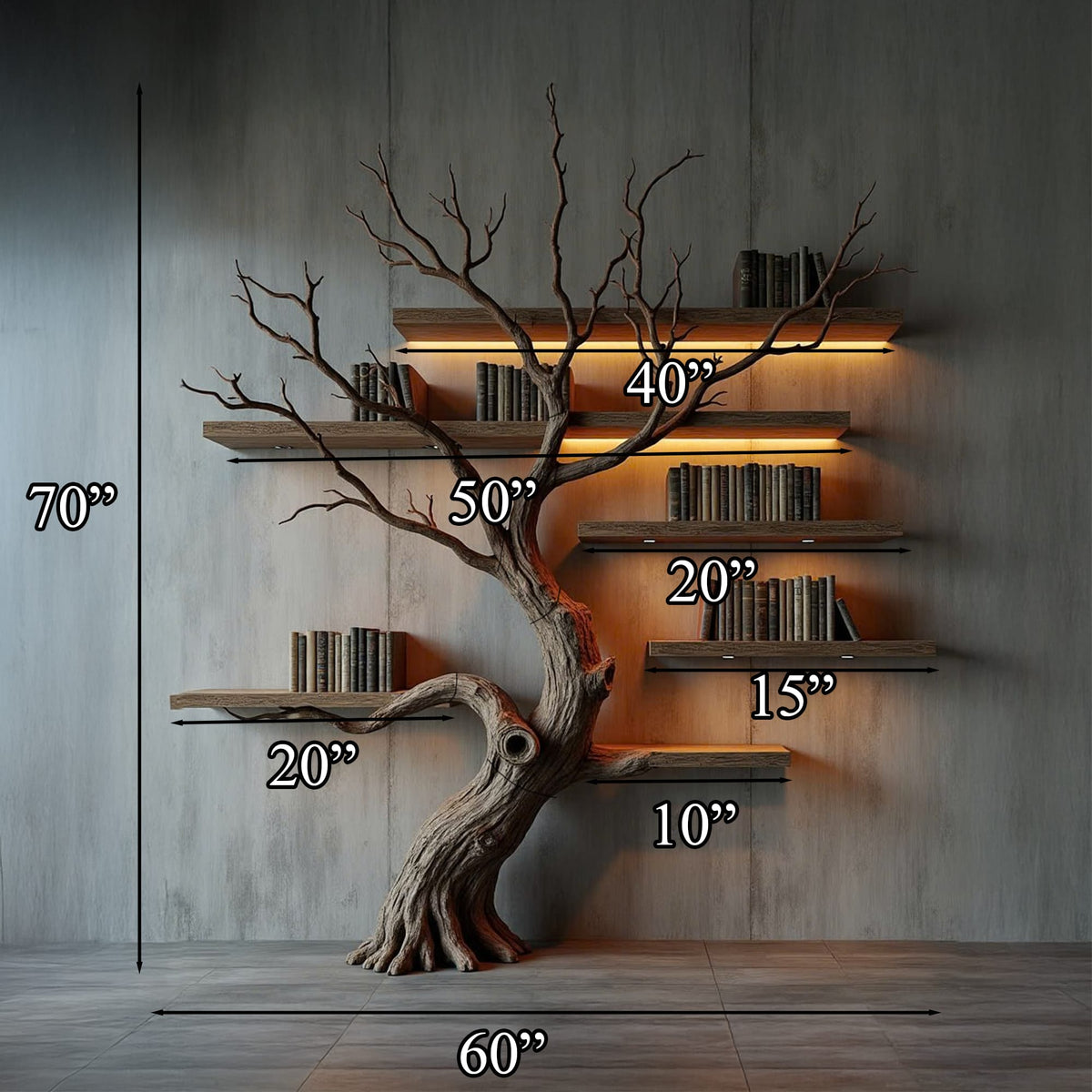 Hancrafted Wooden Shelf Floating Shelf Housewarming Gift, solid wood, built to order