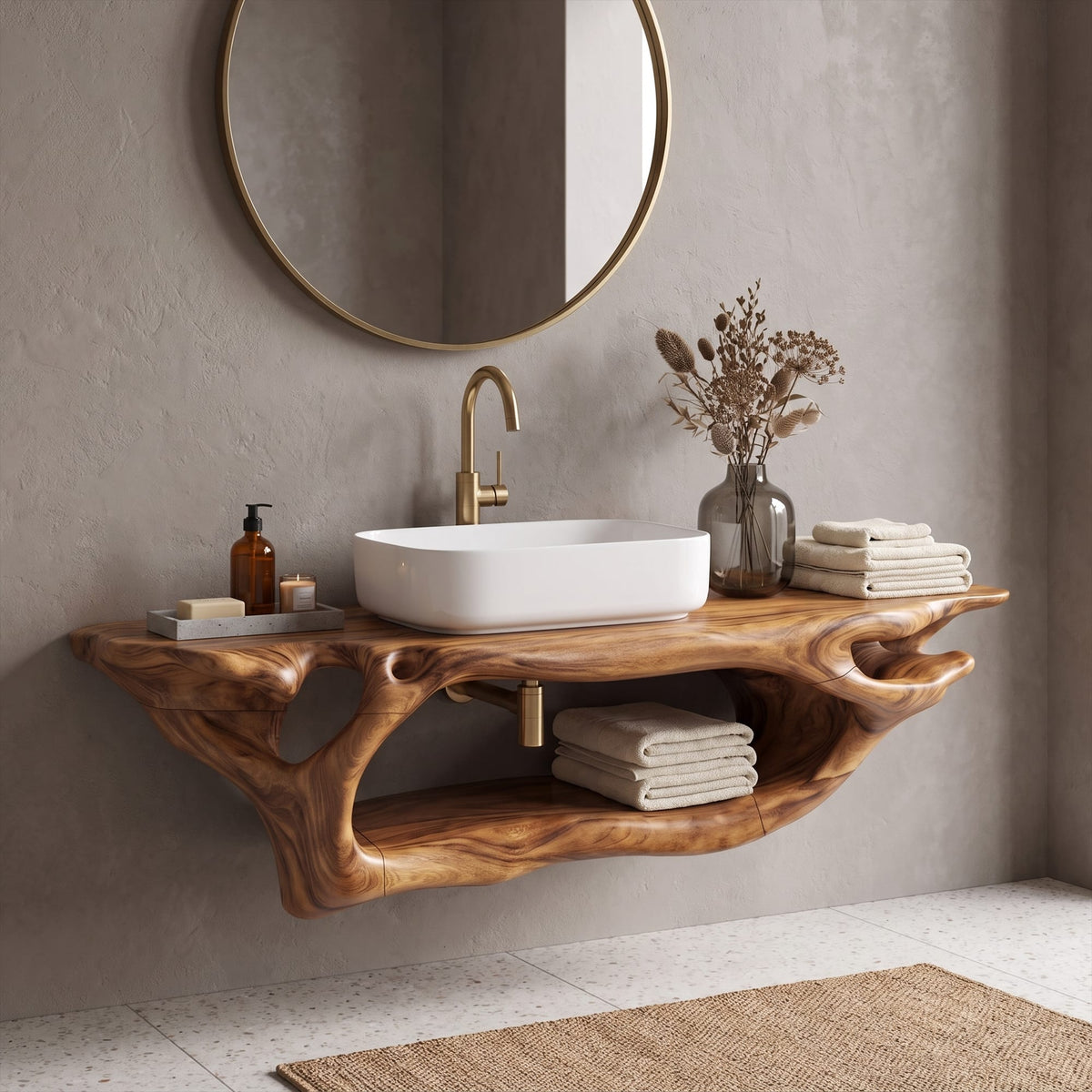 Rustic Bathroom Vanity, solid wood, built to order