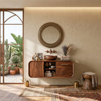 Mid Century Modern Floating Vanity, solid wood, built to order