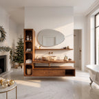 Handcrafted Reindeer Bathroom Vanity Nordic Retreat, solid wood, built to order