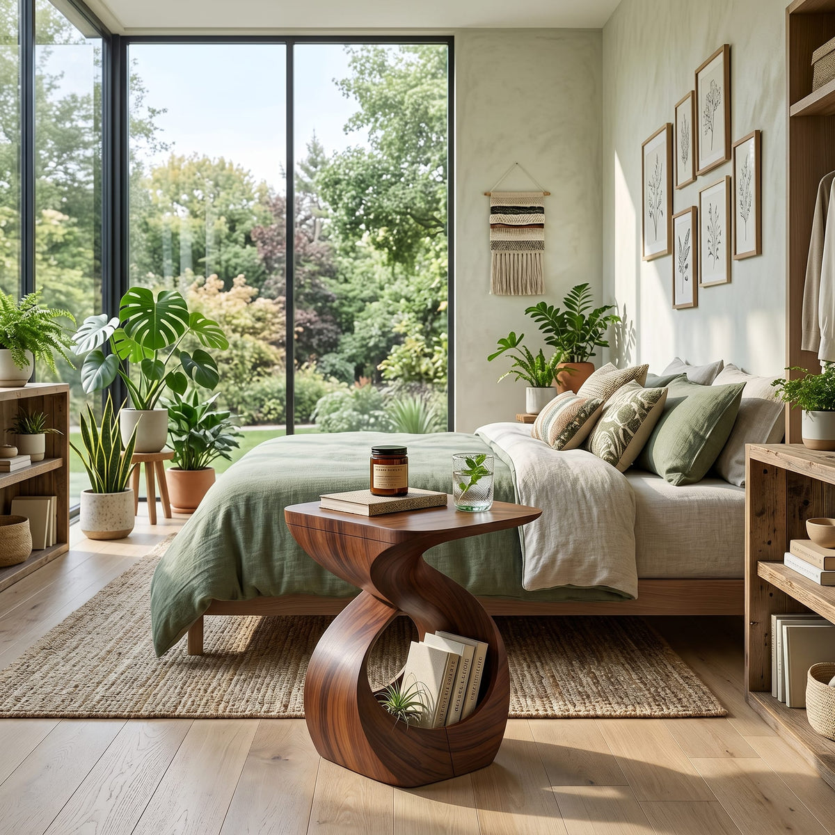 Curved Contemporary Side Table