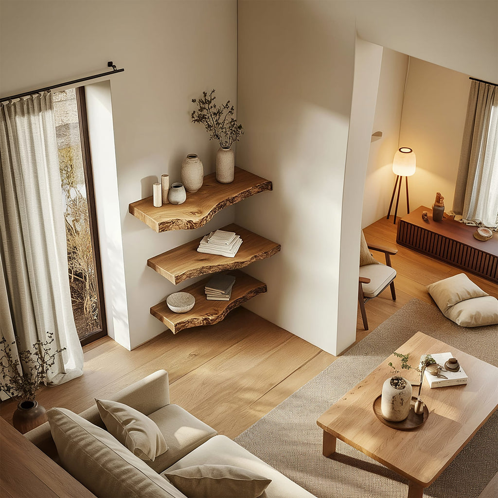 Sculptural L-shelf Floating Shelf