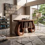 Sculptural Solid Record Stand