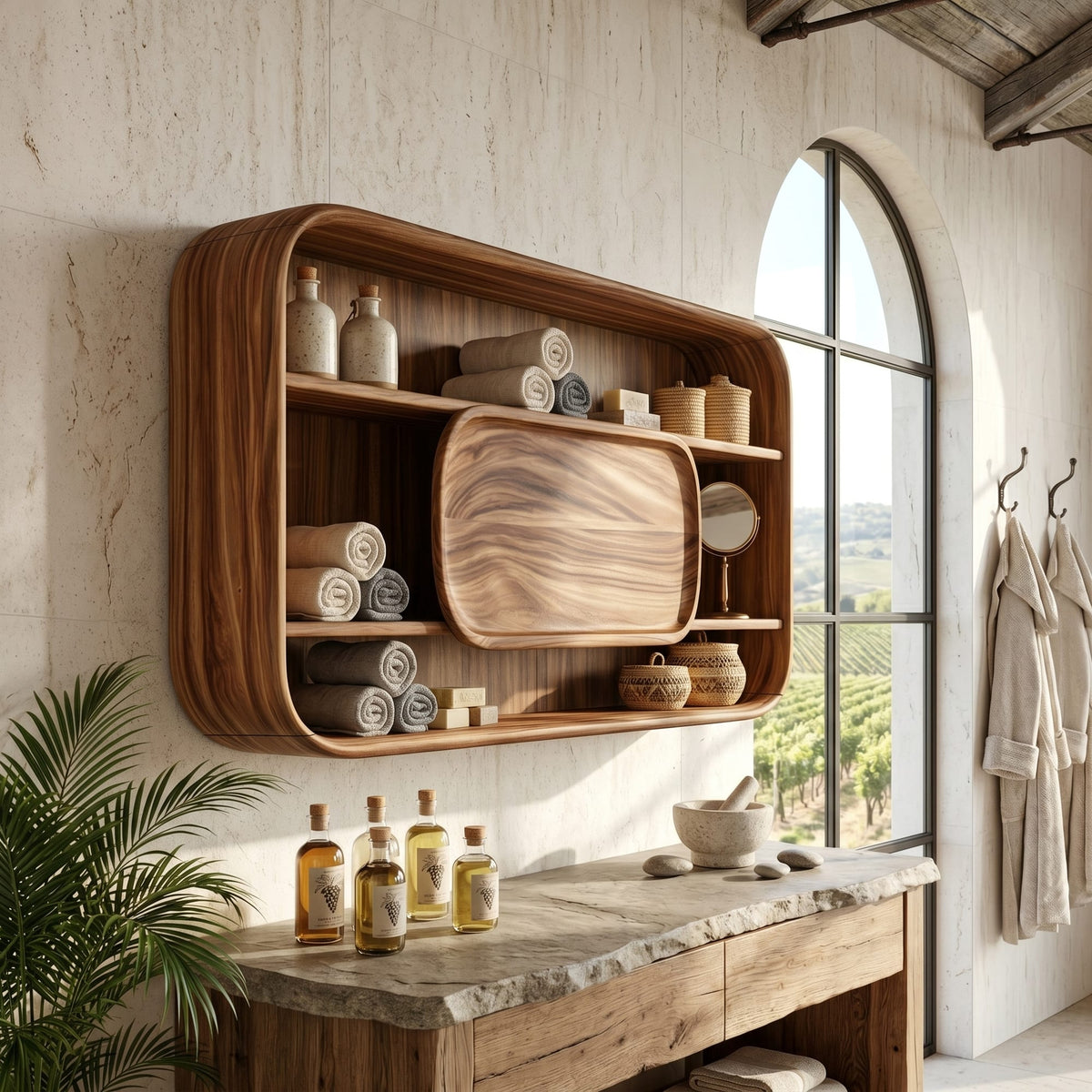 Round Contemporary Vanity