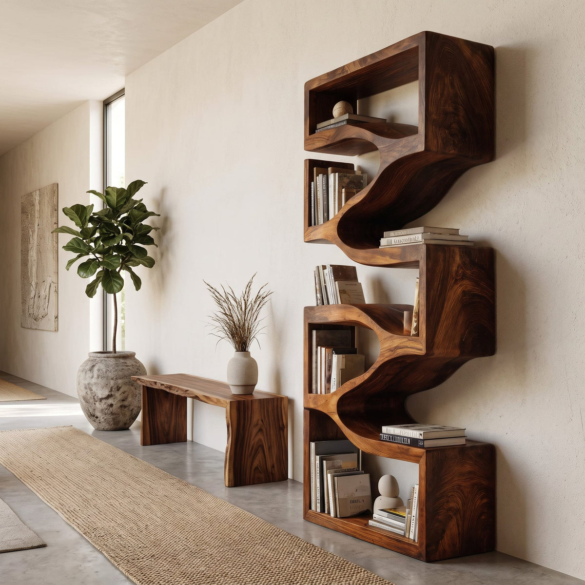 Sculptural Wall Modern Bookshelf