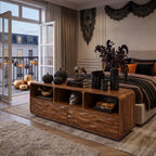 Farmhouse Storage Console Table Bedroom, solid wood, built to order