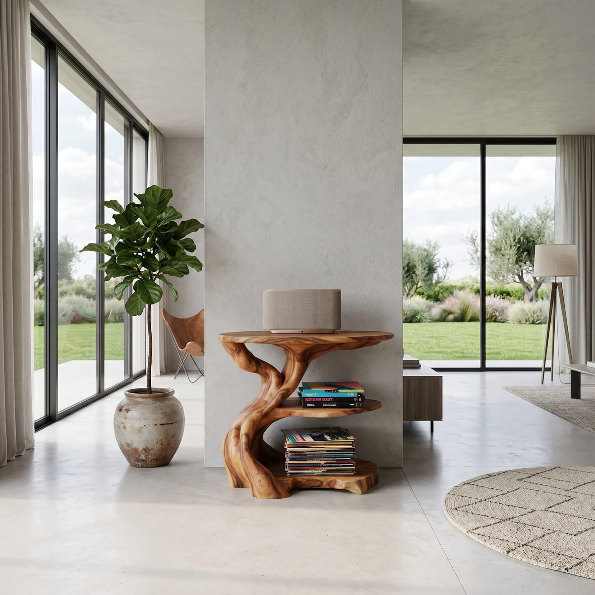 Handcrafted Media Stand Custom Living Room, solid wood, built to order