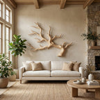 Rustic Branch Wall Decor with Tree Form, solid wood, built to order