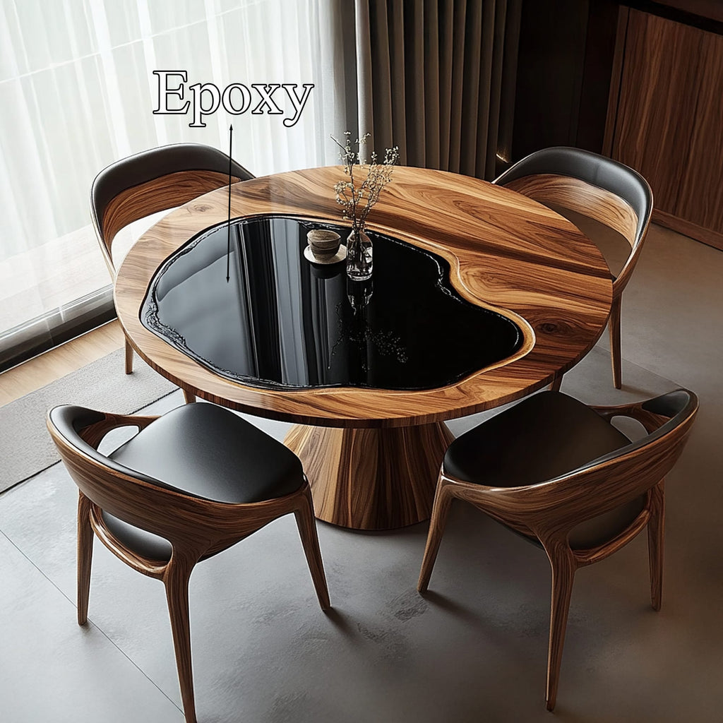 Handmade Round Kitchen Table Home Decor Housewarming Gift, solid wood, built to order