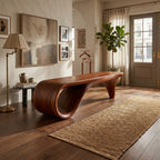 Live Edge Wooden Bench Interior, solid wood, built to order