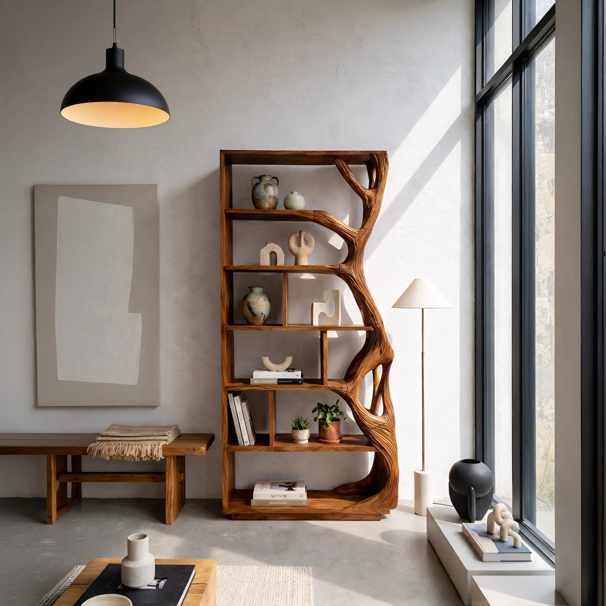Geometric Contemporary Bookshelf