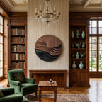 Contemporary Wave Pattern Wall Art, solid wood, built to order
