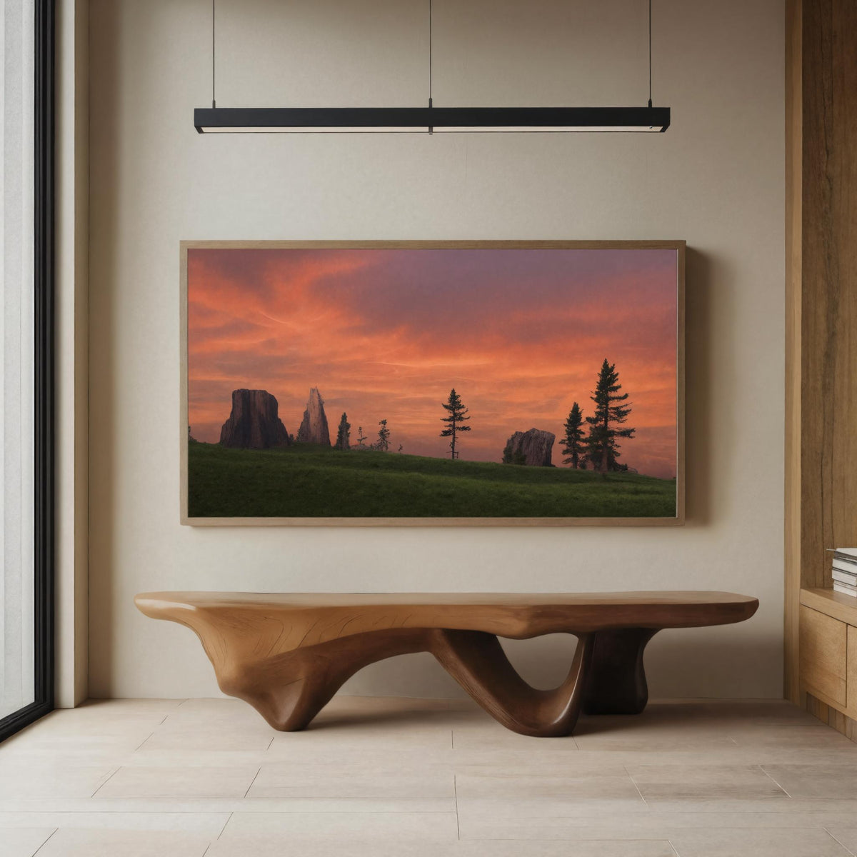 Flowing Curved Bench