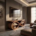 Designer Media Unit Contemporary Home Décor, solid wood, built to order