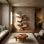 Sculptural Space-saving Bookshelf