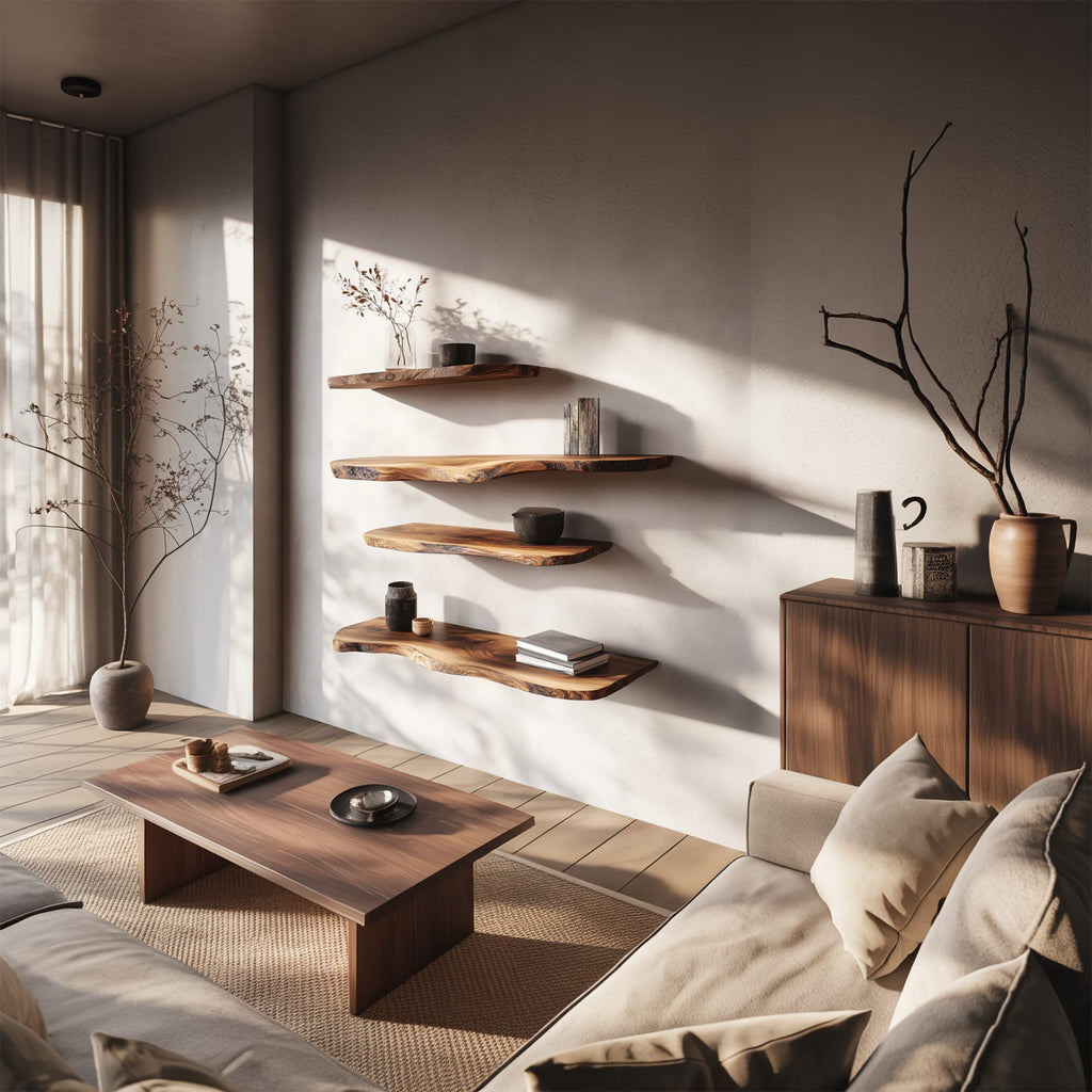 Organic Floating Display Wall Shelf