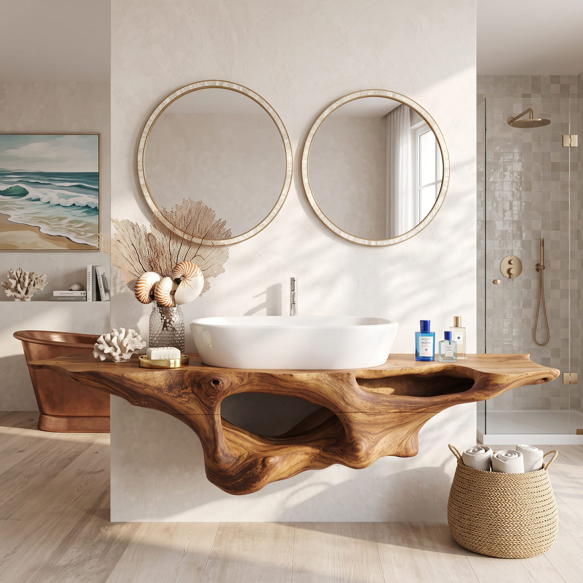 Farmhouse Vanity Bathroom Design, solid wood, built to order