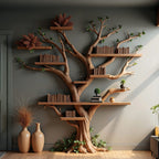 Live Edge Bookshelf Rustic Shelf Decor Home, solid wood, built to order