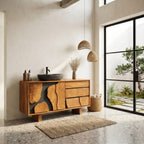 Contemporary Bathroom Cabinet Simple Clean Line Design Bathroom and Vanity Area, solid wood, built to order