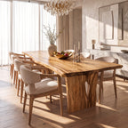 Contemporary Dining Table with Freeform Top, solid wood, built to order