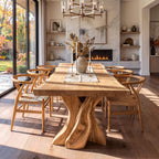Contemporary Dining Table with Tree Form Base, solid wood, built to order