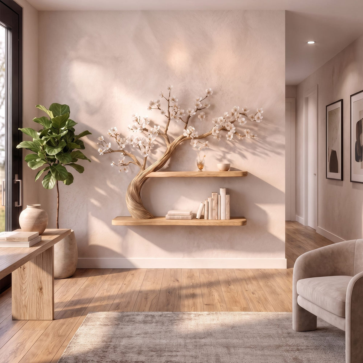Shelf Wall Mounted Tree Bookshelf