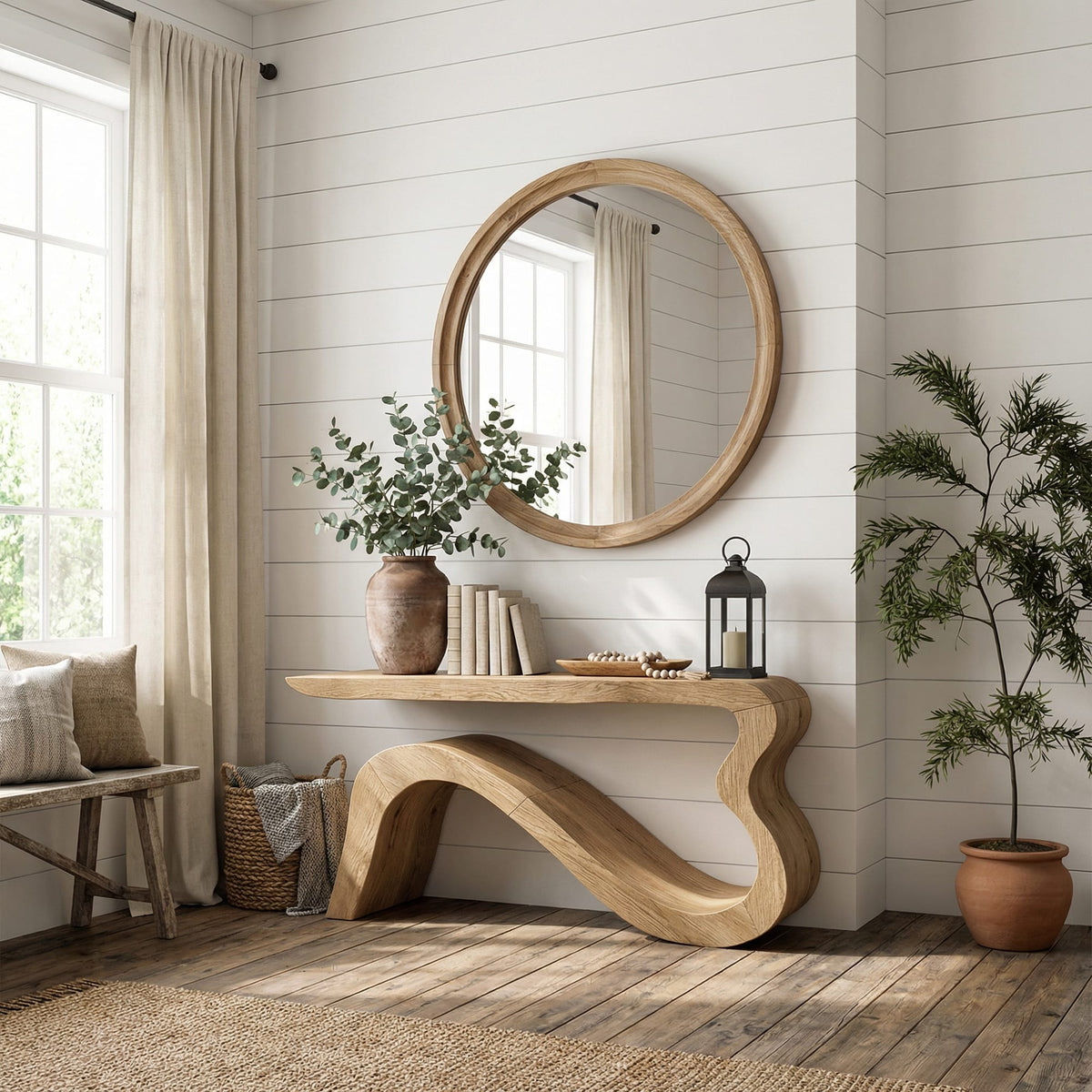 Soft Curved Console Table