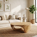 Contemporary Sculptural Coffee Table, solid wood, built to order