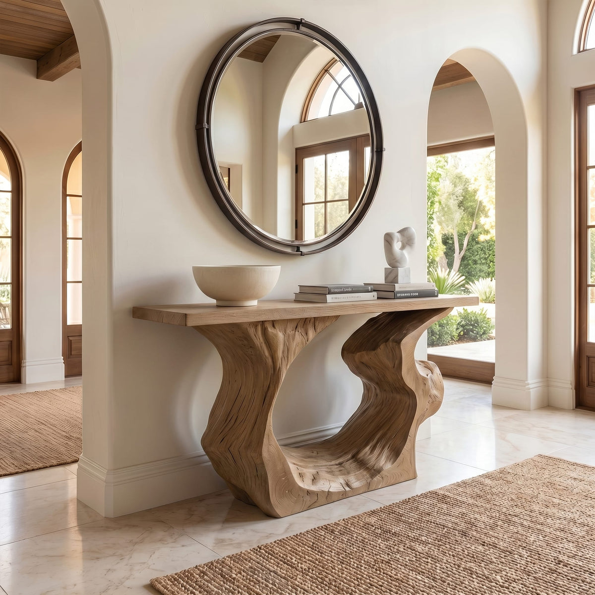 Sculptural Credenza Console Table