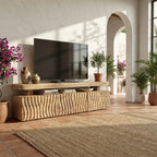 Modern Wave Pattern TV Cabinet