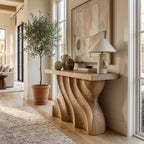 Mid Century Sculpted Wave Console Table