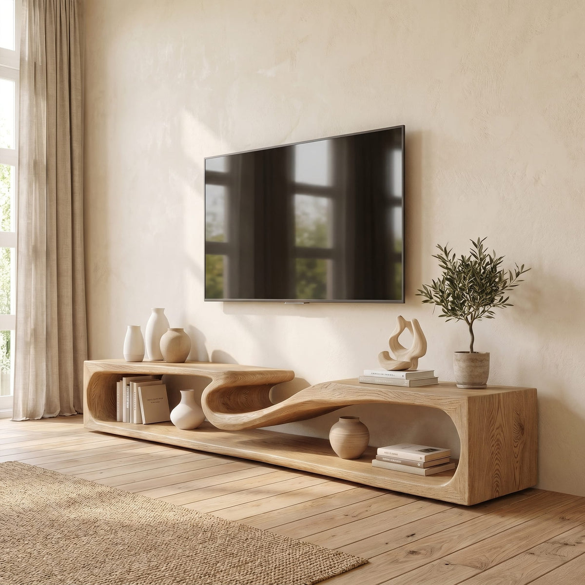 Round Minimal TV Cabinet