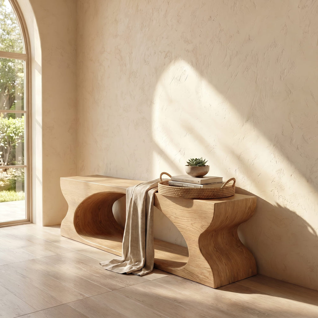 Sculptural Organic Foyer Bench