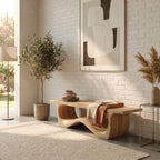 Sculptural Foyer Bench