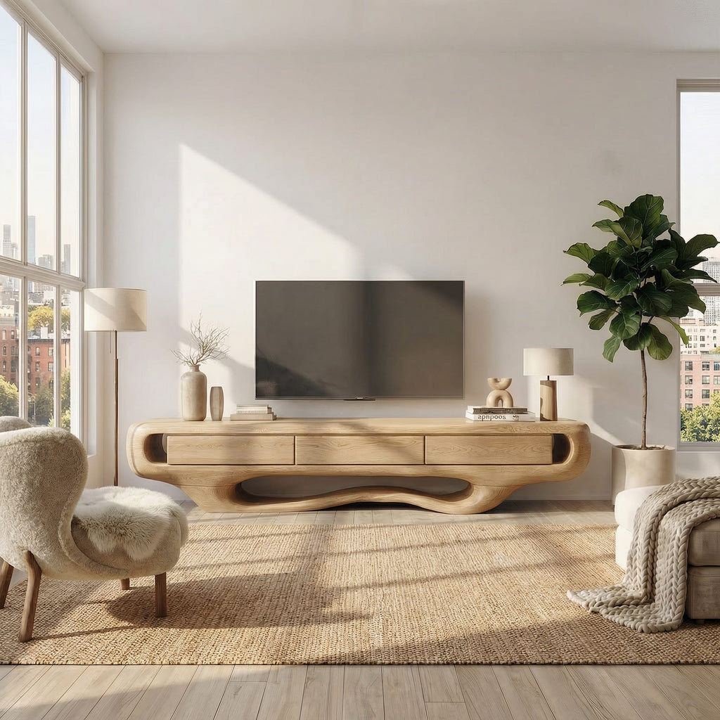 Solid Low Profile TV Cabinet